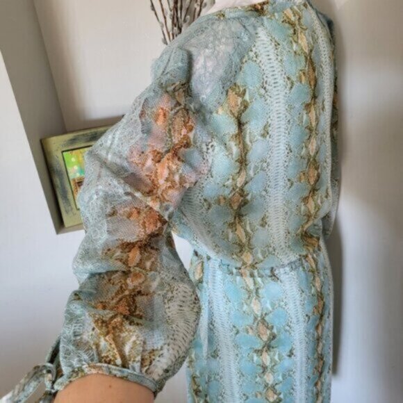 EsQualo Lace Chiffon Summer Dress NWT Sz 6 - Picture 9 of 14